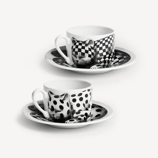 fornasetti-high-fidelity-teetassen-2er-set-katze image 1