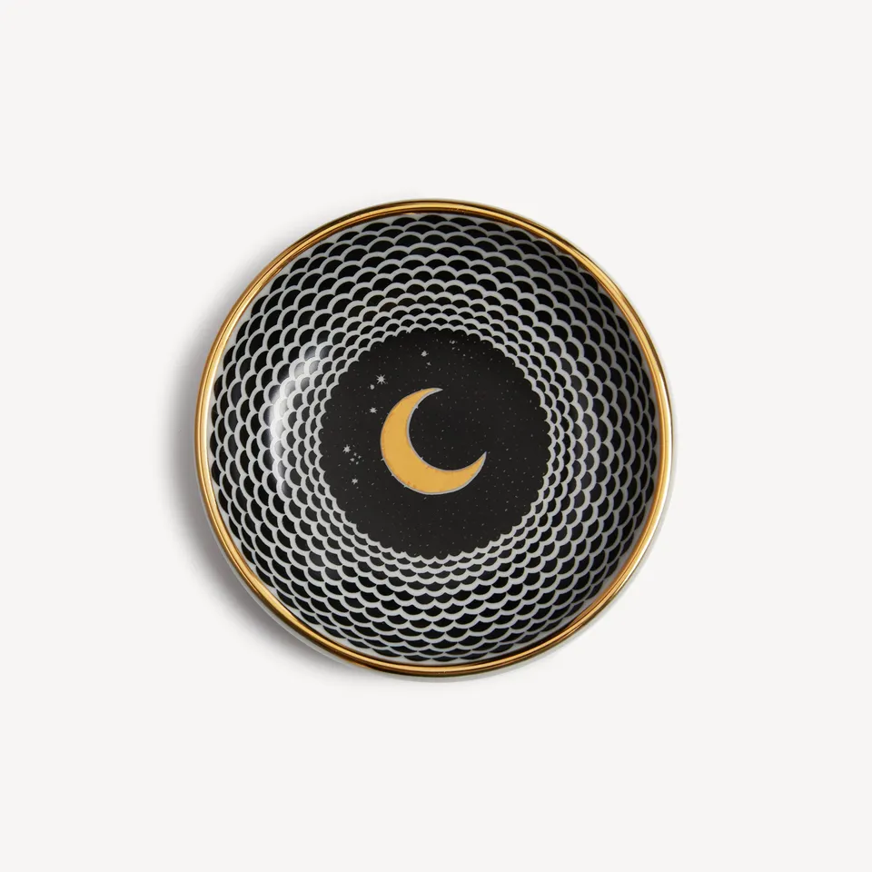 fornasetti-lunocentrica-aschenbecher-porzellan-mit-gold image 1