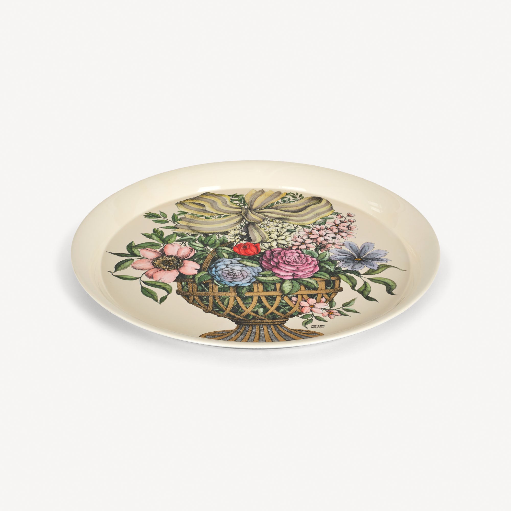 fornasetti-cesto-d-oro-tablett-rund-vintage-50er image 2