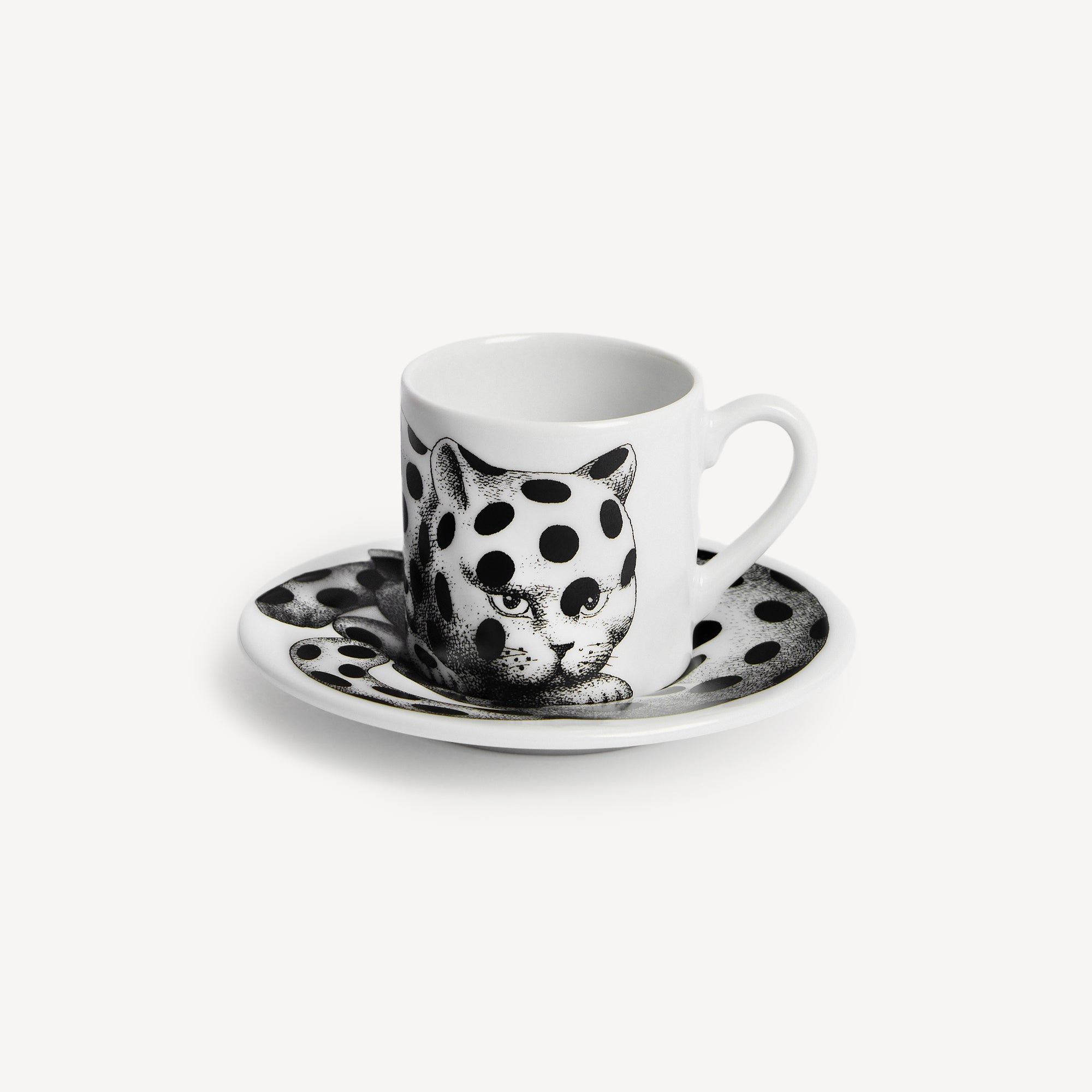 atelier-fornasetti-high-fidelity-a-pois-kaffeetasse-schwarz-wei image 1