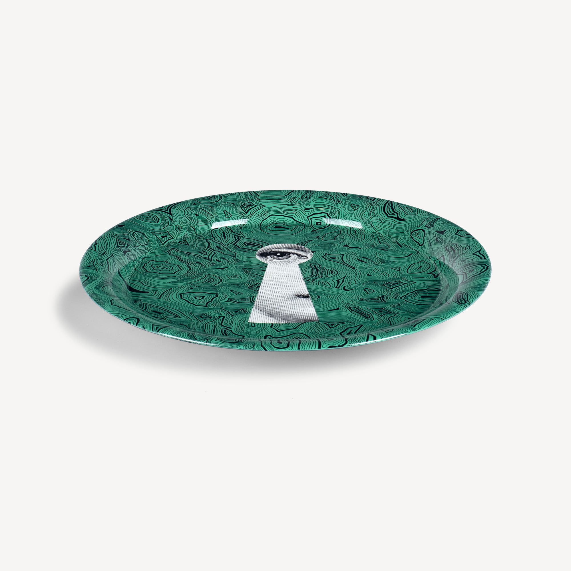 atelier-fornasetti-serratura-su-malachite-tablett-rund-gr-n image 2