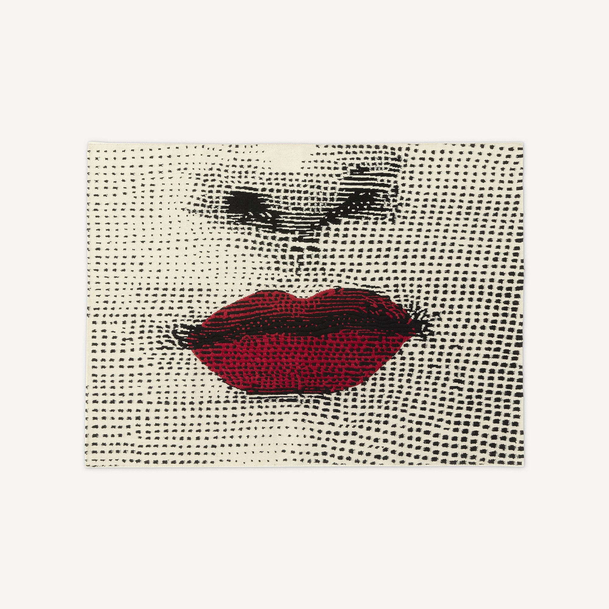 atelier-fornasetti-bocca-teppich-wolle-rot-mit-wandaufh-ngung image 1