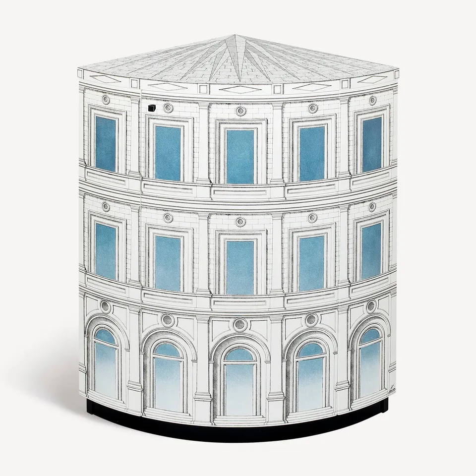 fornasetti-architettura-celeste-eckschrank-holz-schwarz-wei image 1
