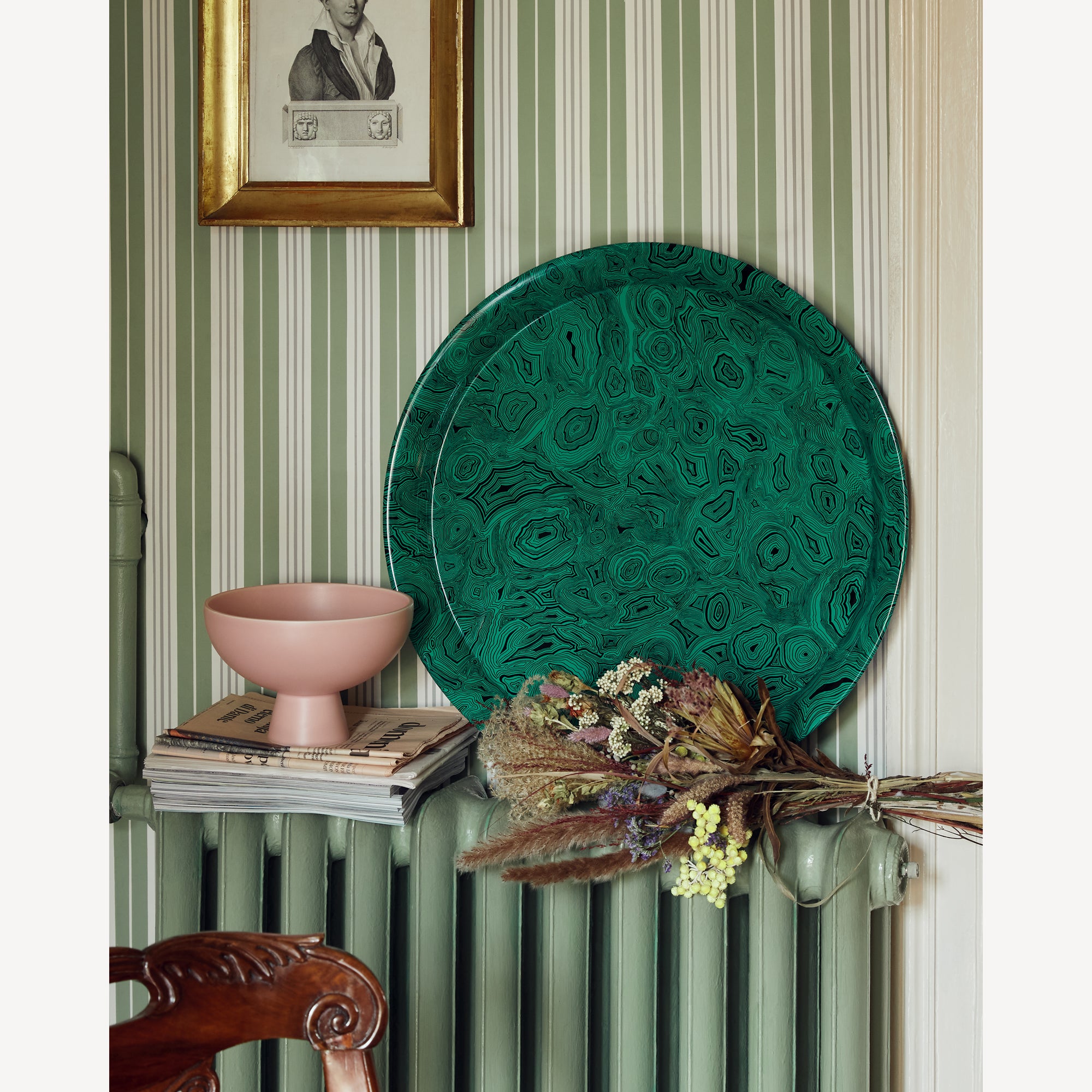 atelier-fornasetti-green-malachite-tablett-gr-n-rund image 5