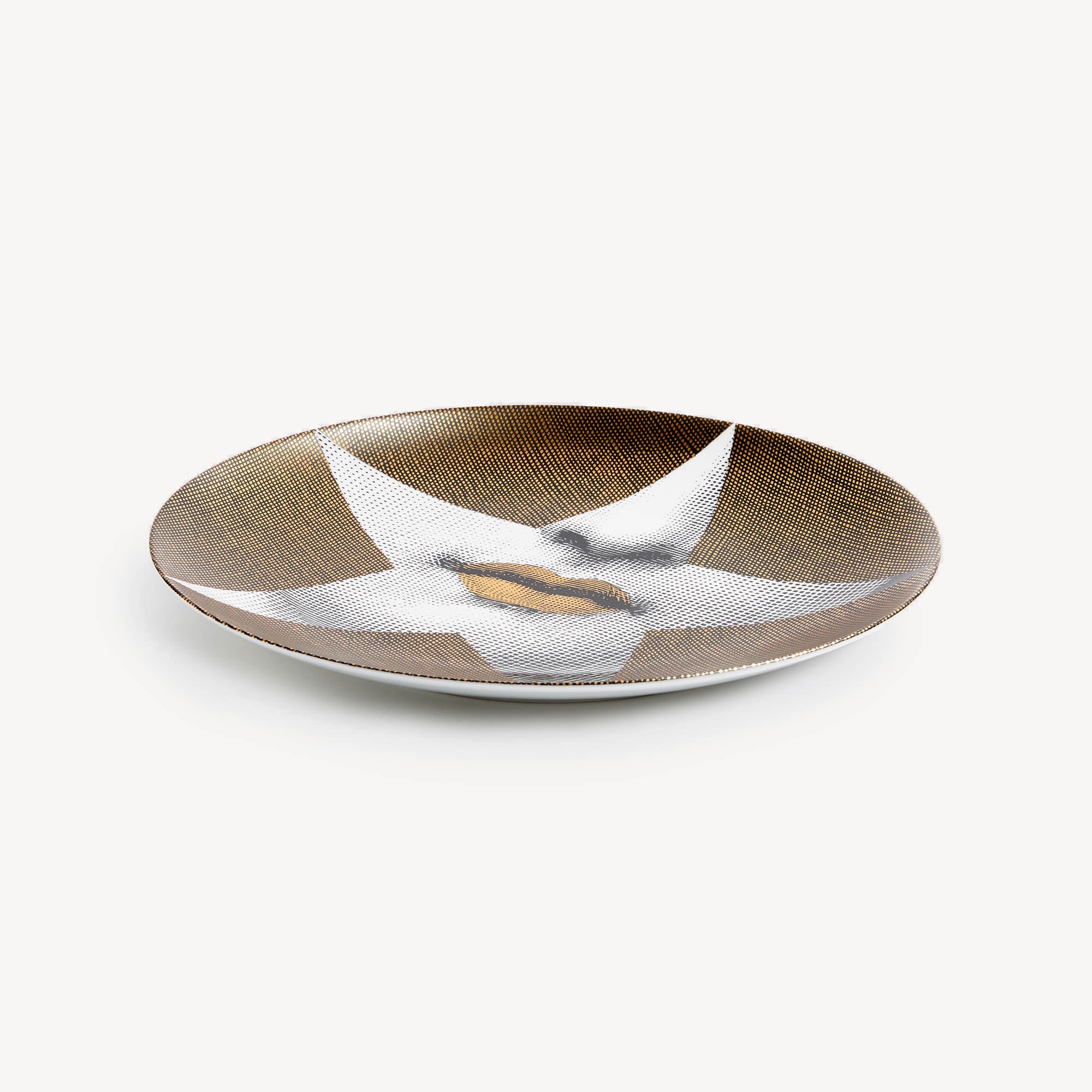 atelier-fornasetti-tema-e-variazioni-nr-399-wandteller-porzellan-gold image 2