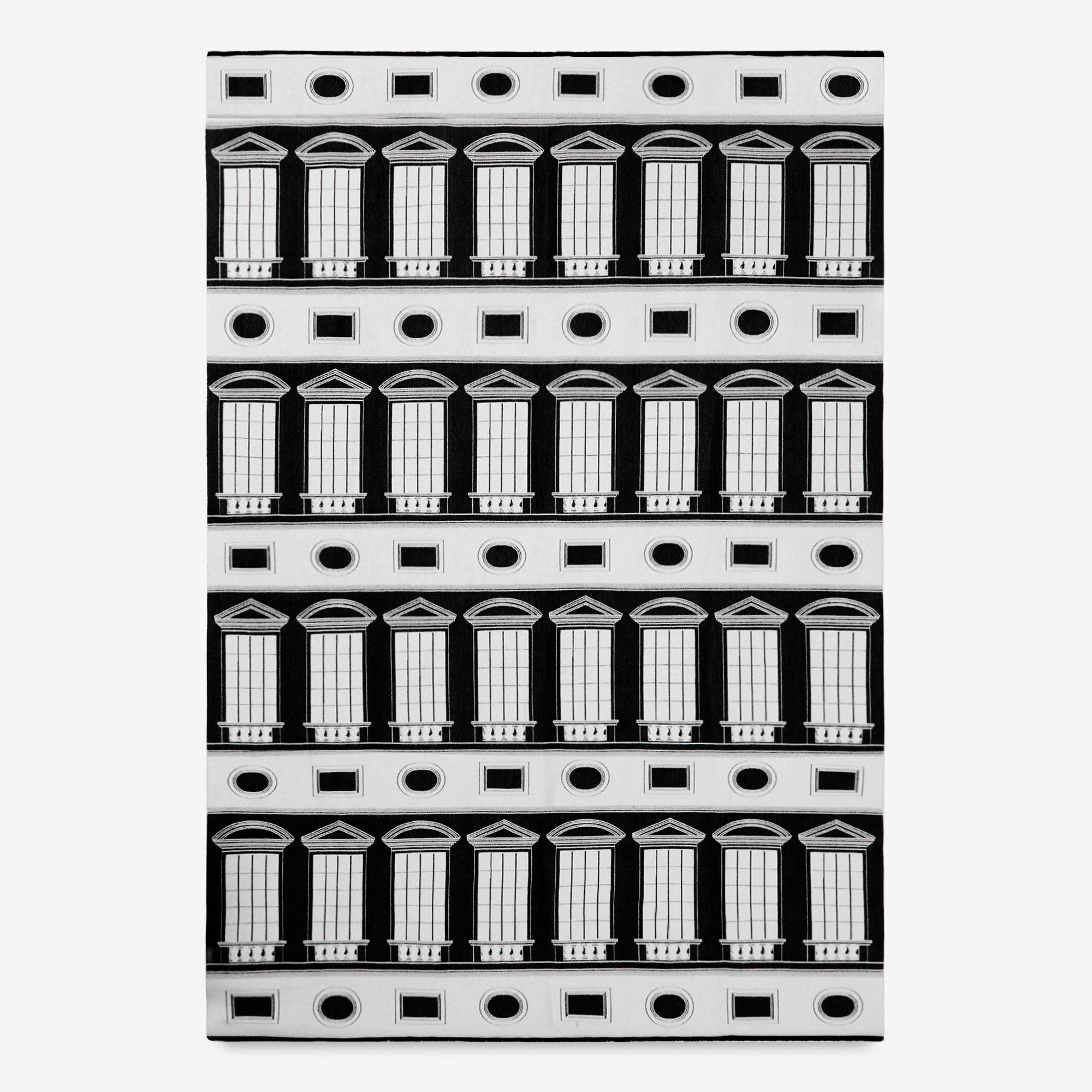 fornasetti-architettura-plaid-wolldecke-jacquard-geometrisch-2 image 2