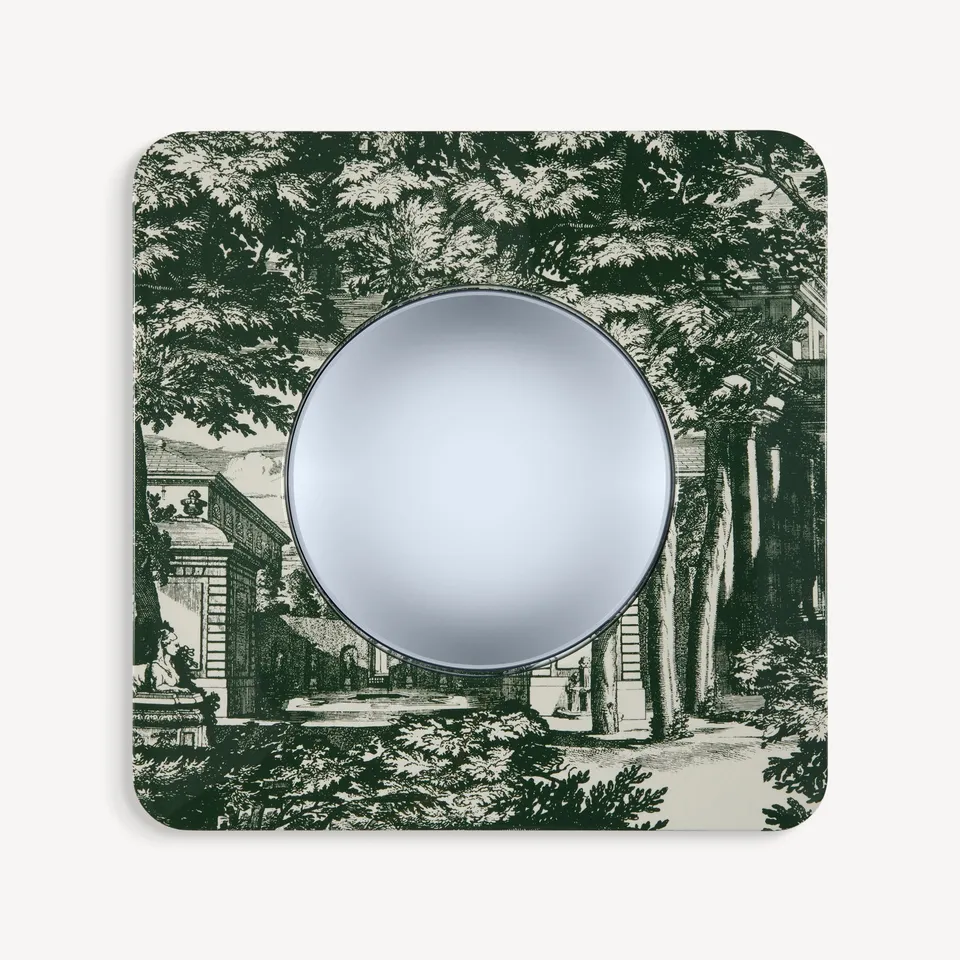 fornasetti-giardino-settecentesco-spiegel-konvex-gerahmt image 1