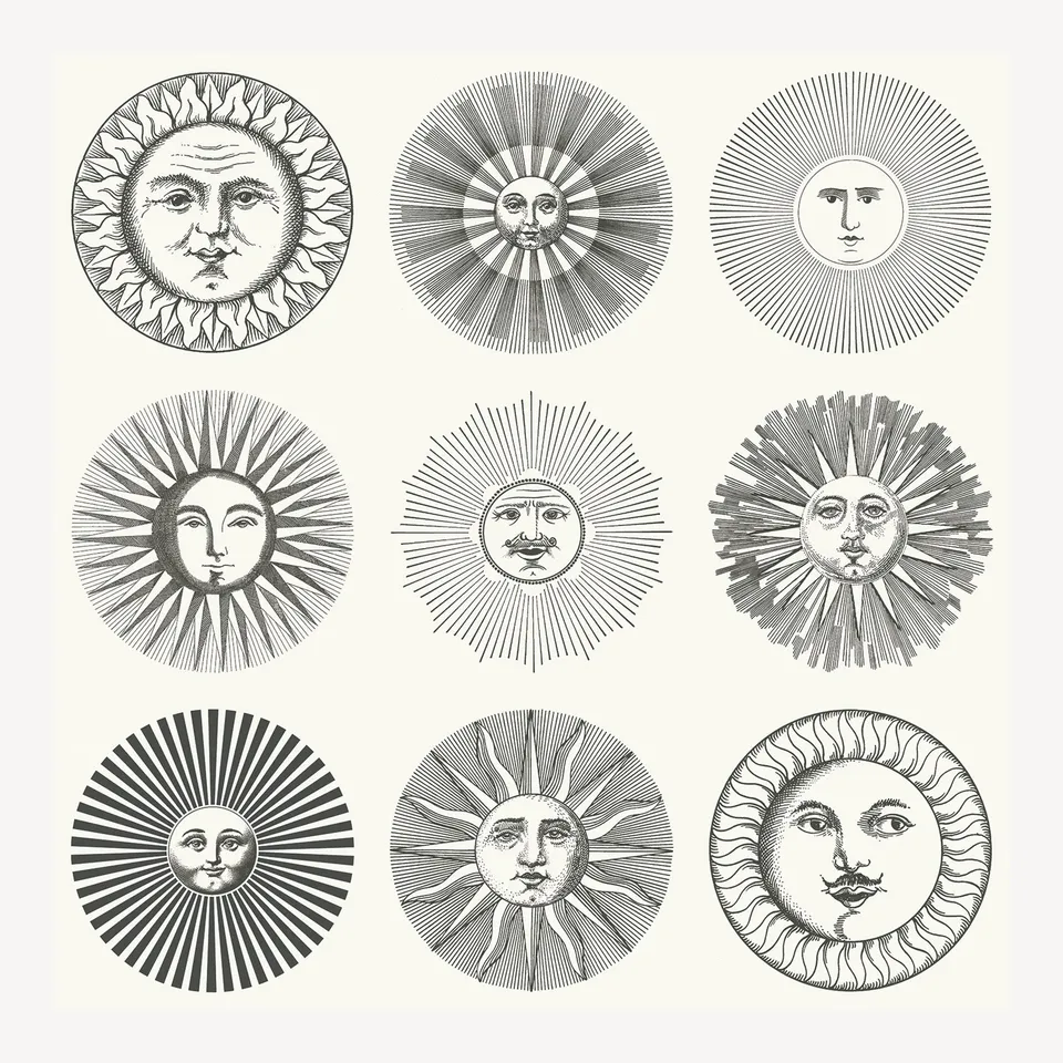 atelier-fornasetti-soli-tapete-vliestapete-gr-n-gold-52cm-x-10m image 1