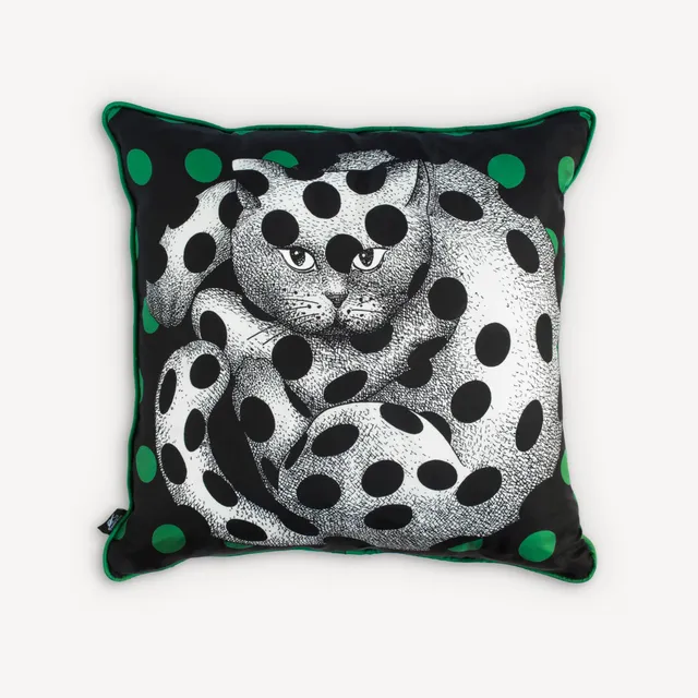 atelier-fornasetti-high-fidelity-kissen-katze-mit-punkten image 1