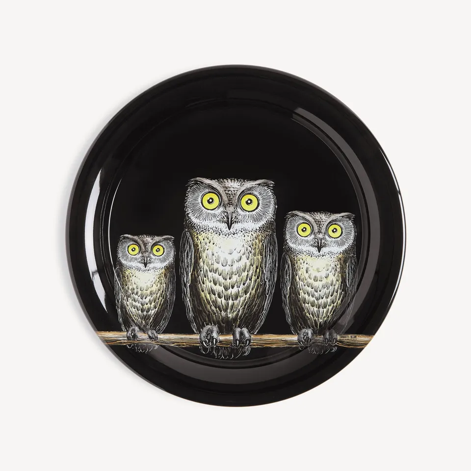 atelier-fornasetti-civette-tray-tablett-eulen-lackiert image 1