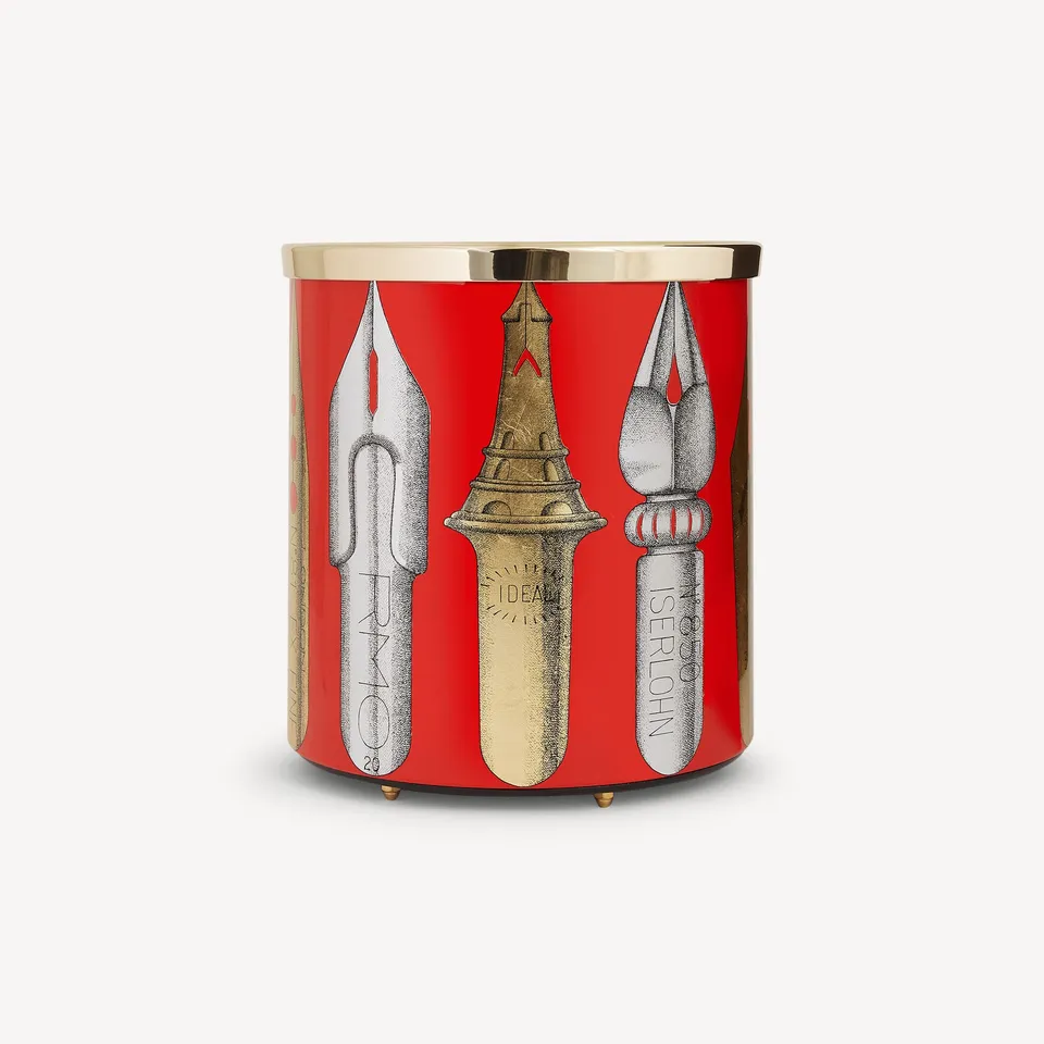 fornasetti-pennini-papierkorb-metall-federn-lackiert image 1