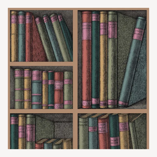 fornasetti-ex-libris-tapete-52-cm-x-10-m-bibliothek-2 image 1
