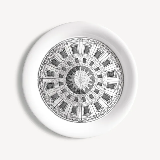 atelier-fornasetti-cortile-tablett-rund-handdekoriert image 1