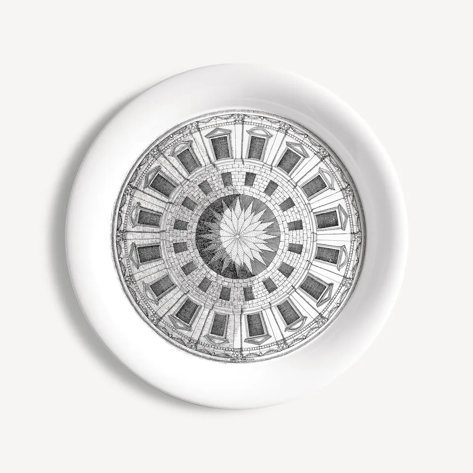 atelier-fornasetti-cortile-tablett-rund-handdekoriert image 1