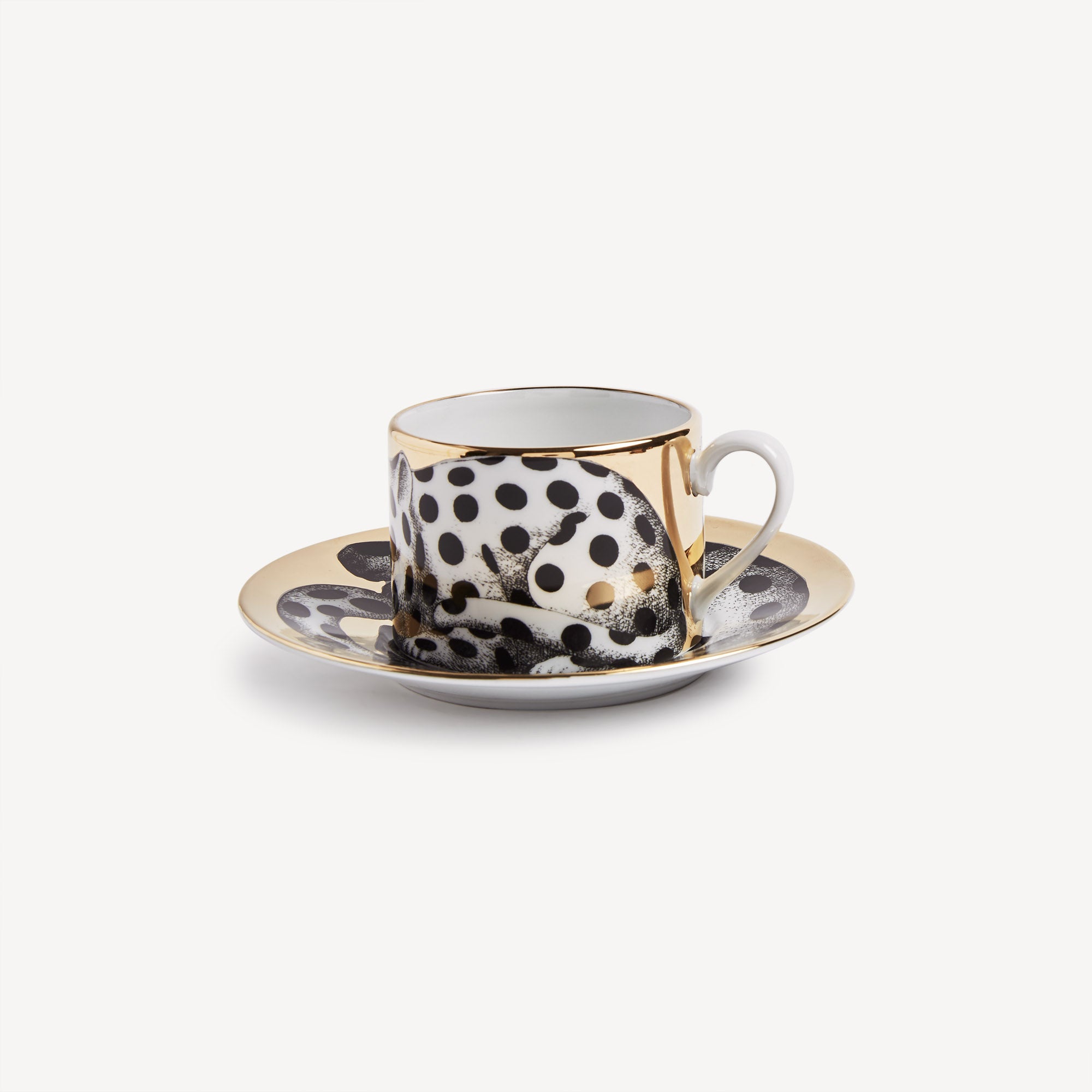 fornasetti-high-fidelity-pois-teetasse-porzellan-katze-gold image 2