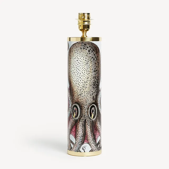atelier-fornasetti-polipo-lampenfu-zylindrisch-metall image 1