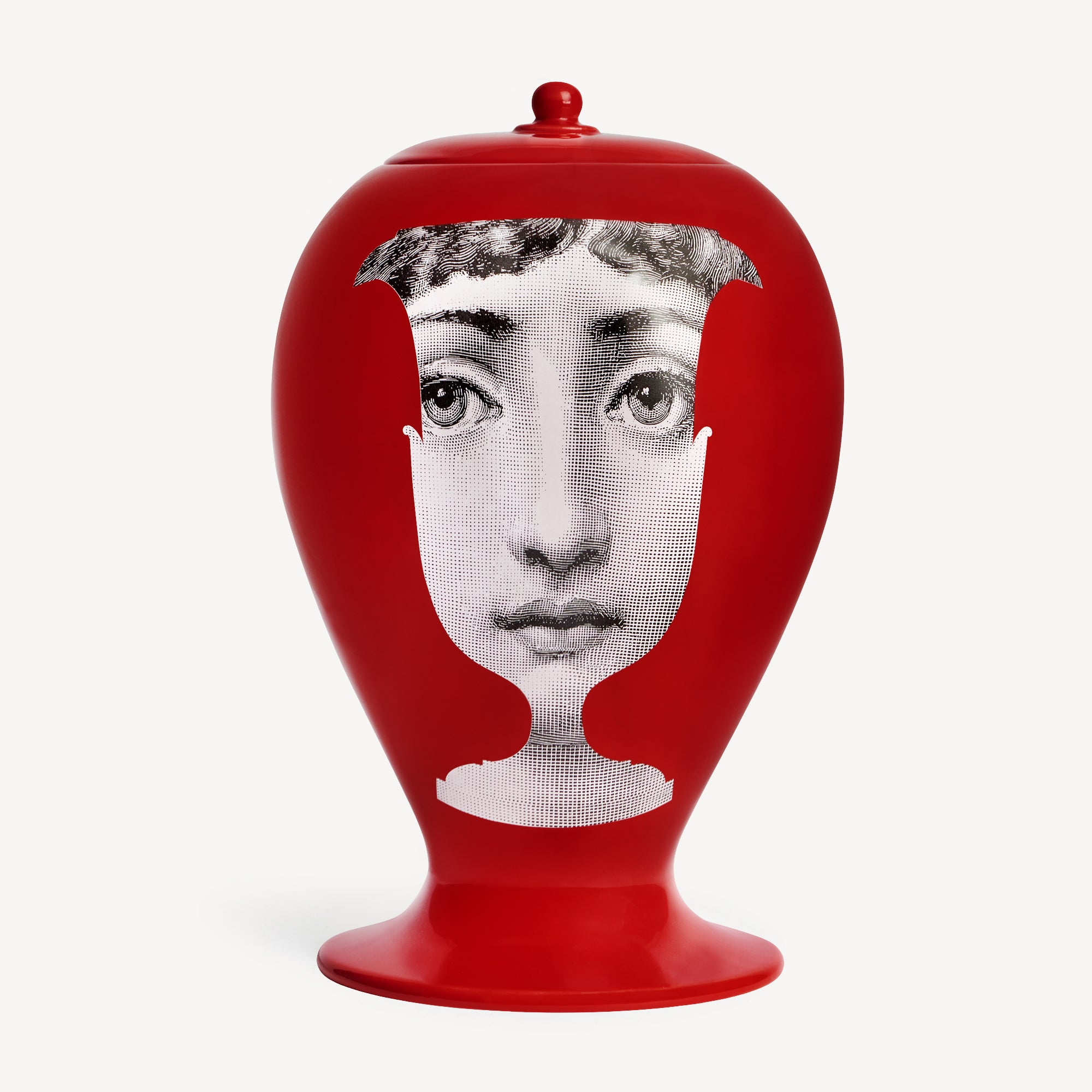 atelier-fornasetti-sagome-di-vasi-vase-keramik-rot-limitiert image 1