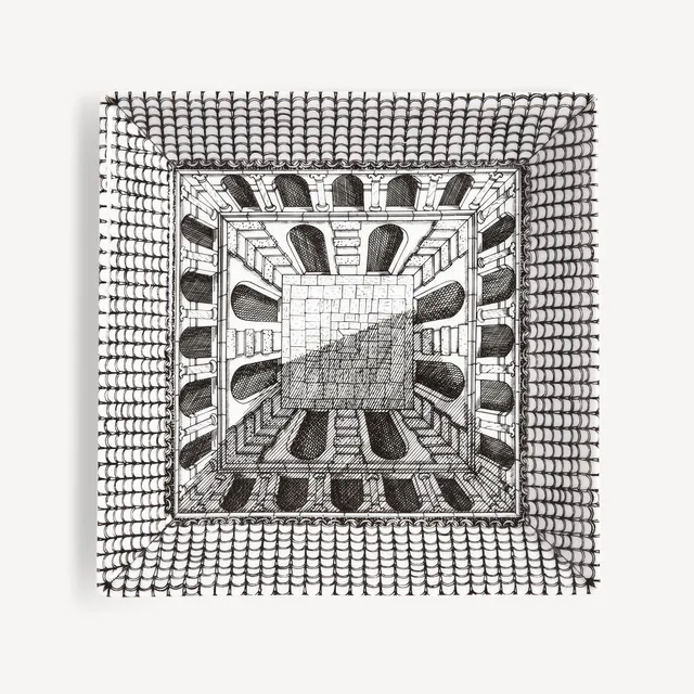 atelier-fornasetti-architettura-vide-poche-porzellanschale-eckig image 1
