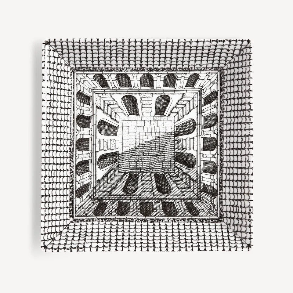 atelier-fornasetti-architettura-vide-poche-porzellanschale-eckig image 1