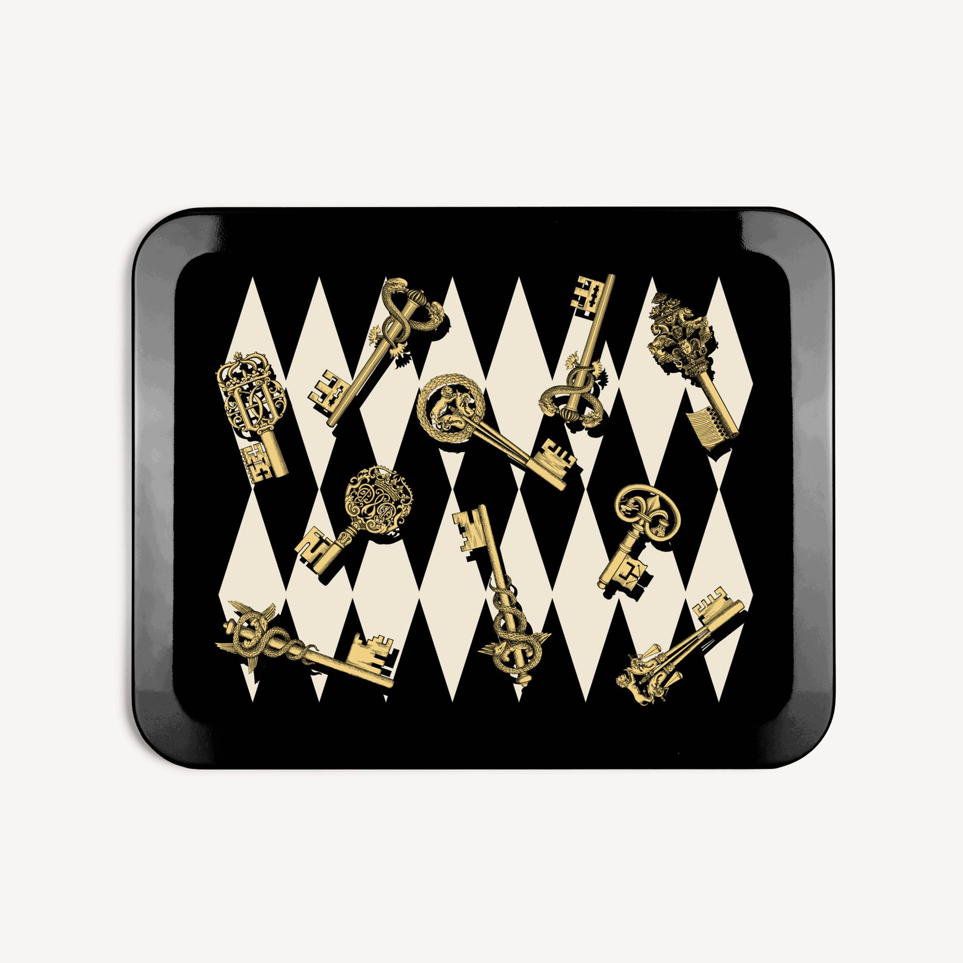 atelier-fornasetti-chiavi-e-rombi-tablett-holz-rechteckig image 1