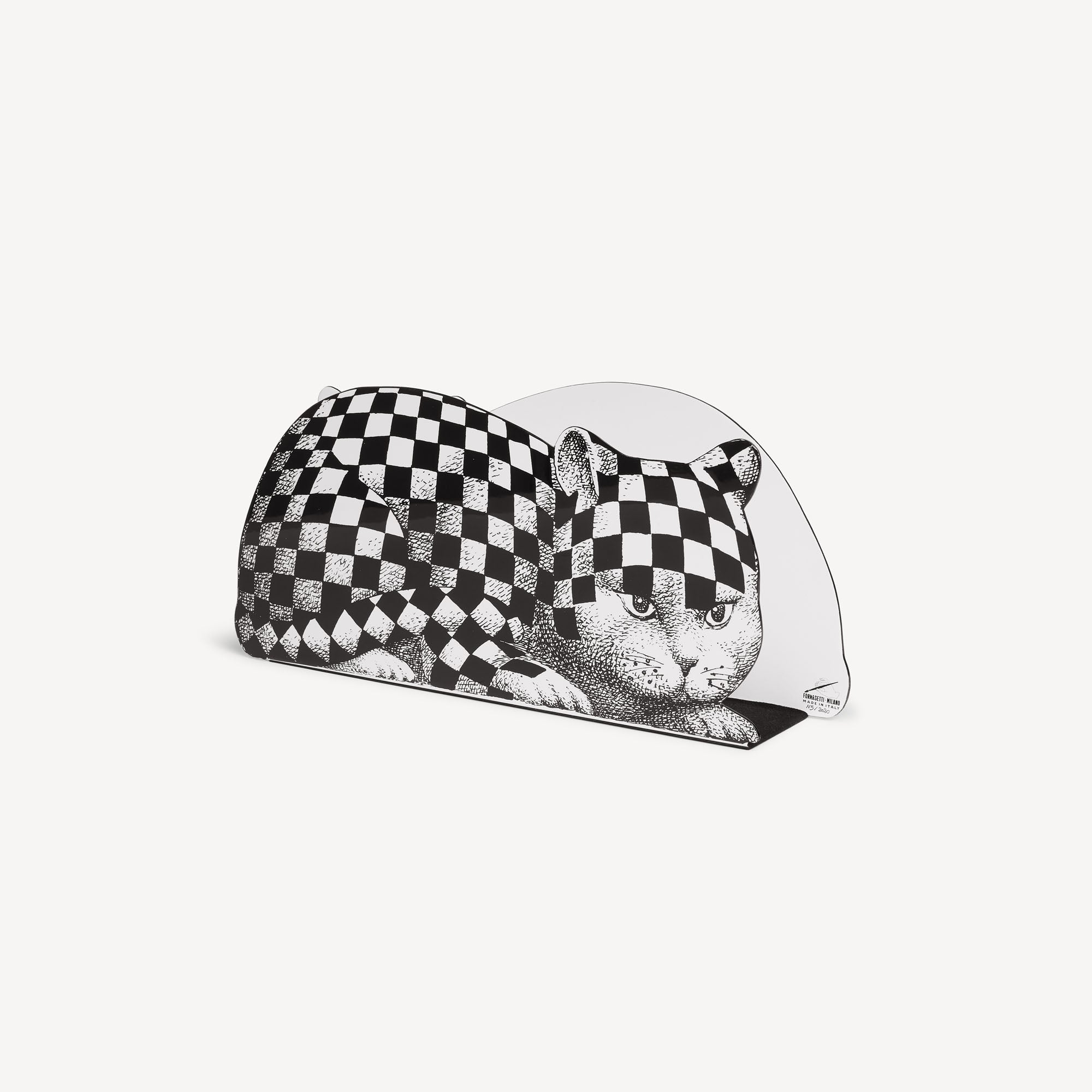 fornasetti-high-fidelity-zeitschriftenst-nder-katzen-metall image 2