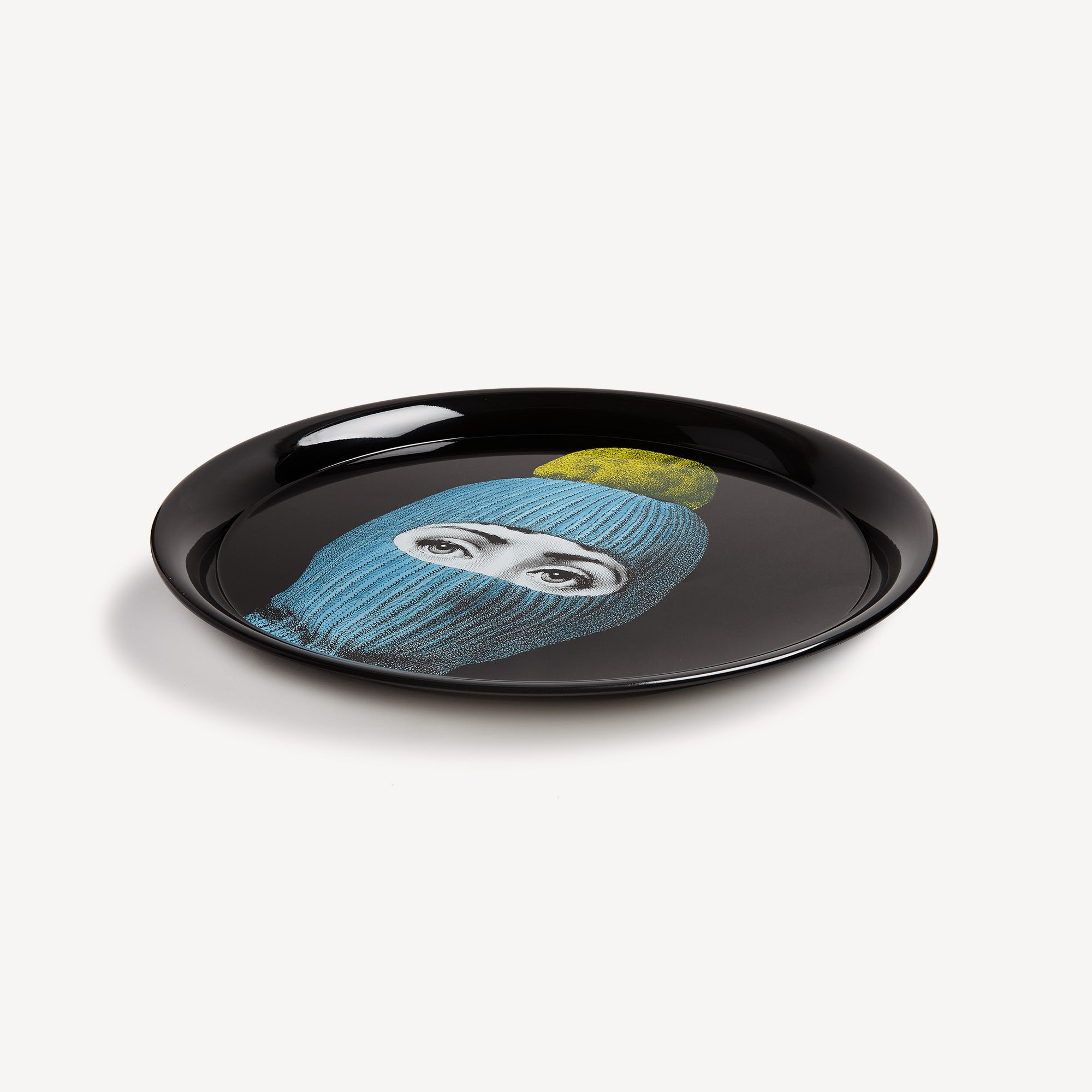 atelier-fornasetti-lux-gstaad-tablett-rund-schwarz-lackiert image 2