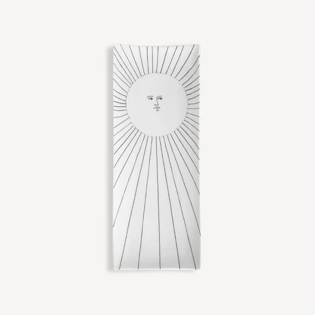 fornasetti-solitario-rectangular-tray-tablett-porzellan-sonne image 1