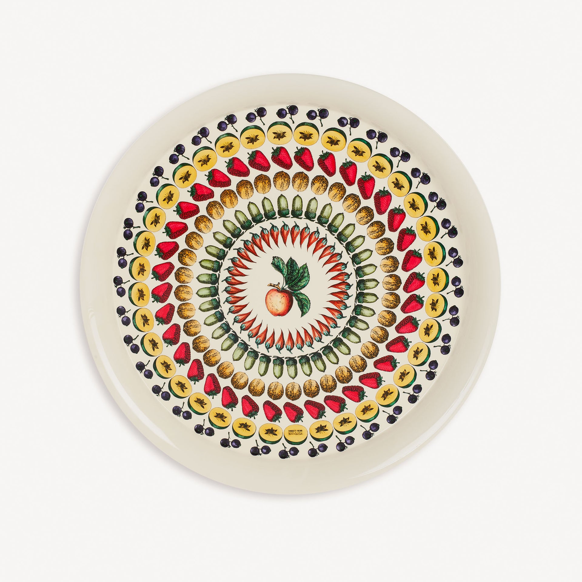 atelier-fornasetti-giostra-di-frutta-tablett-rund-handbemalt image 1