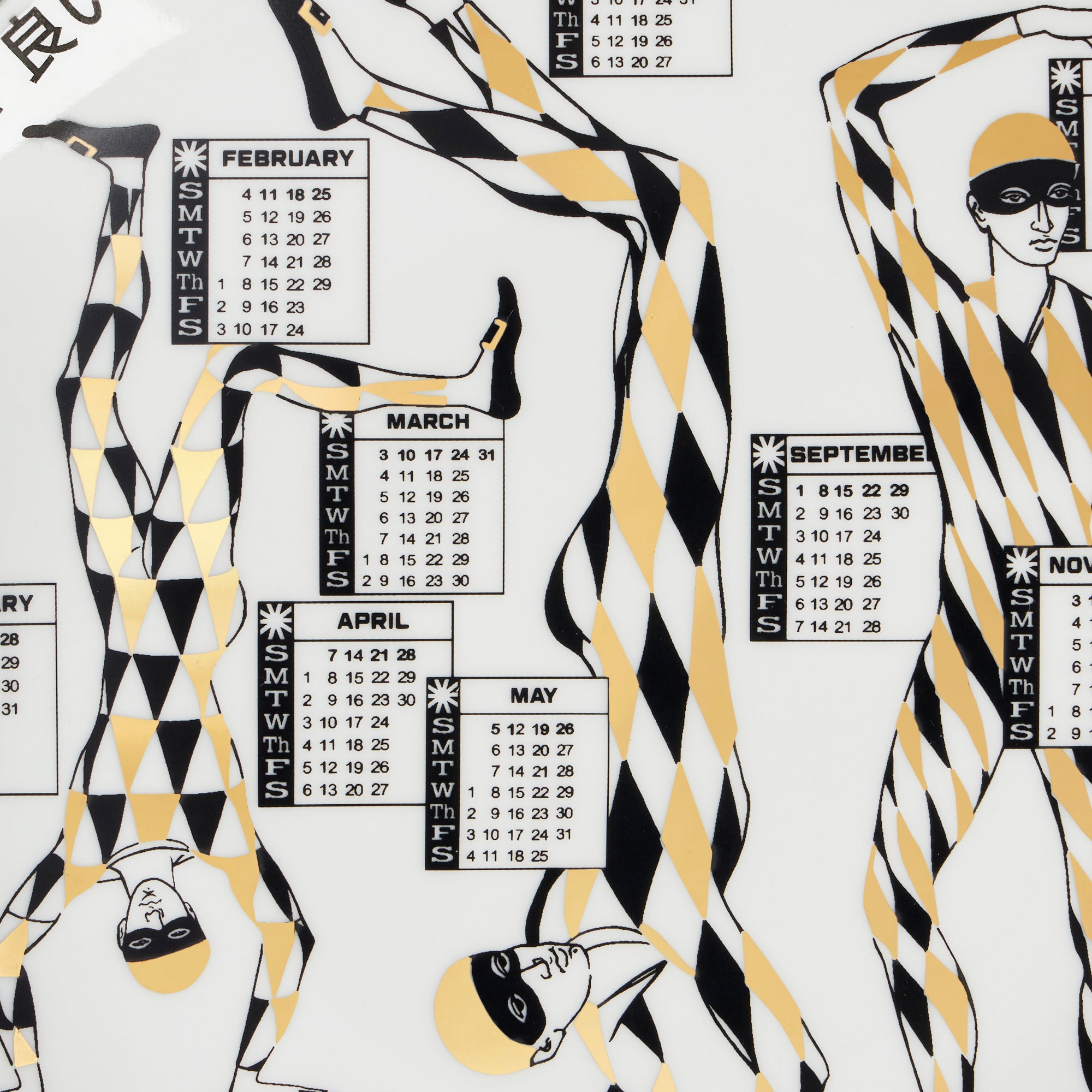 atelier-fornasetti-calendar-plate-2024-teller-harlekin image 4