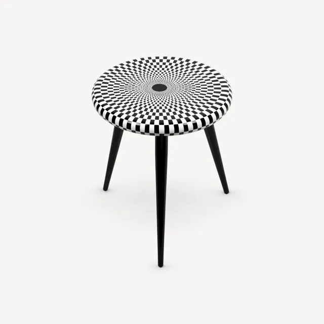 atelier-fornasetti-egocentrismo-hocker-geometrisch image 1
