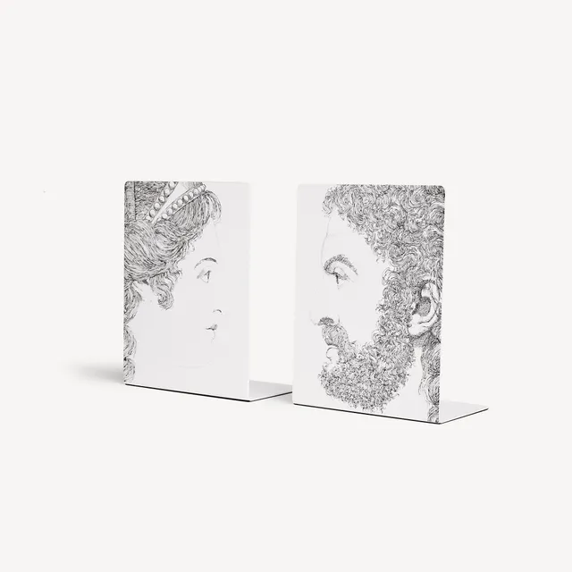 fornasetti-profili-buchst-tzen-metall-paar-hellenisch image 1