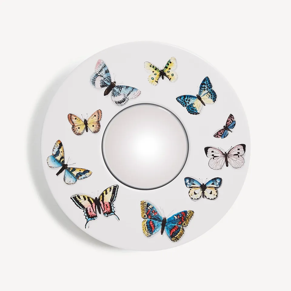 atelier-fornasetti-farfalle-konvexspiegel-holzrahmen-schmetterling image 1