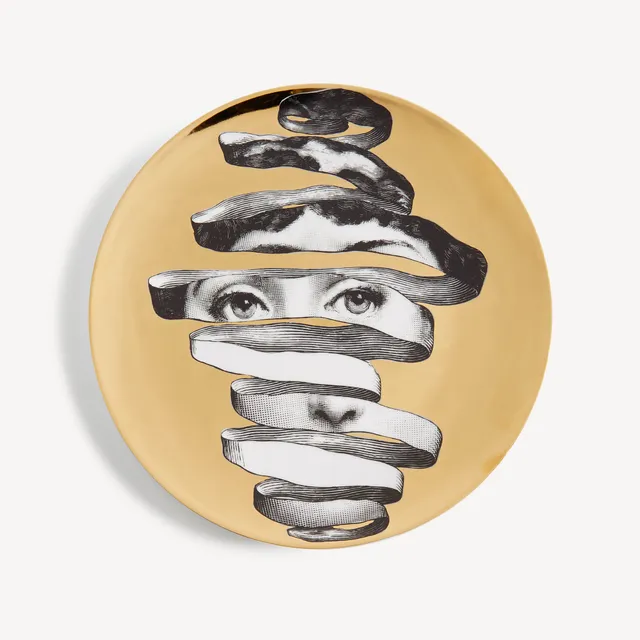 atelier-fornasetti-tema-e-variazioni-wandteller-n-297-porzellan-gold image 1