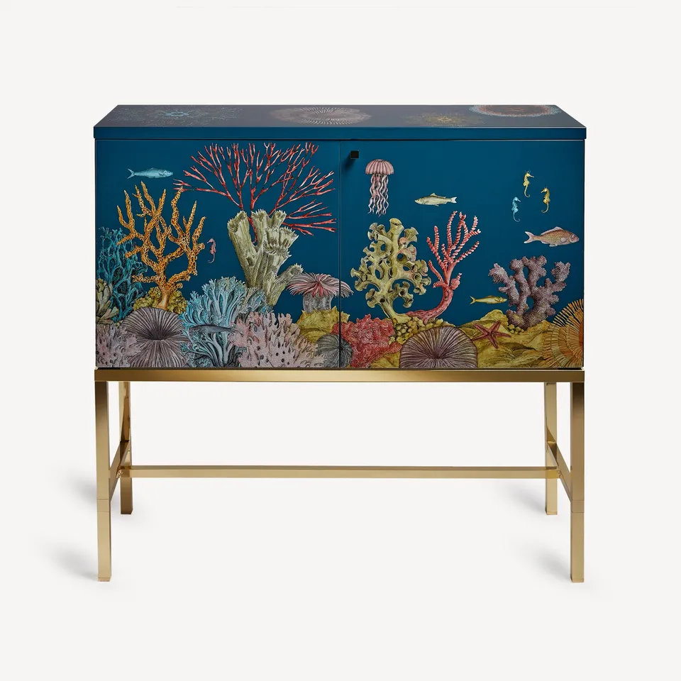 fornasetti-fondo-marino-sideboard-holz-messingbeine image 1