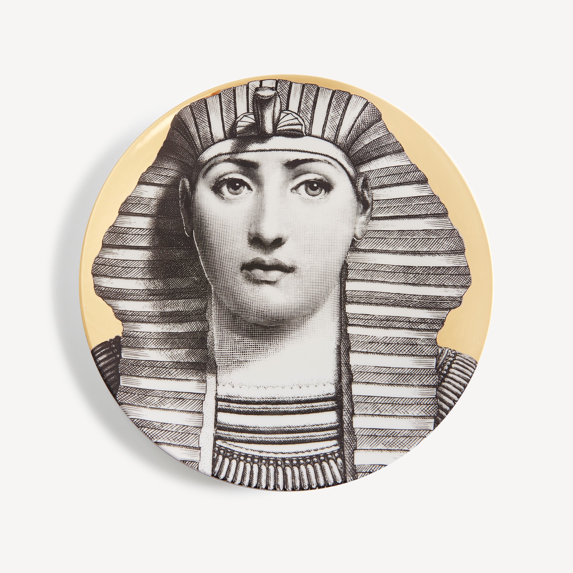 atelier-fornasetti-tema-e-variazioni-n-221-wandteller-porzellan-gold image 1