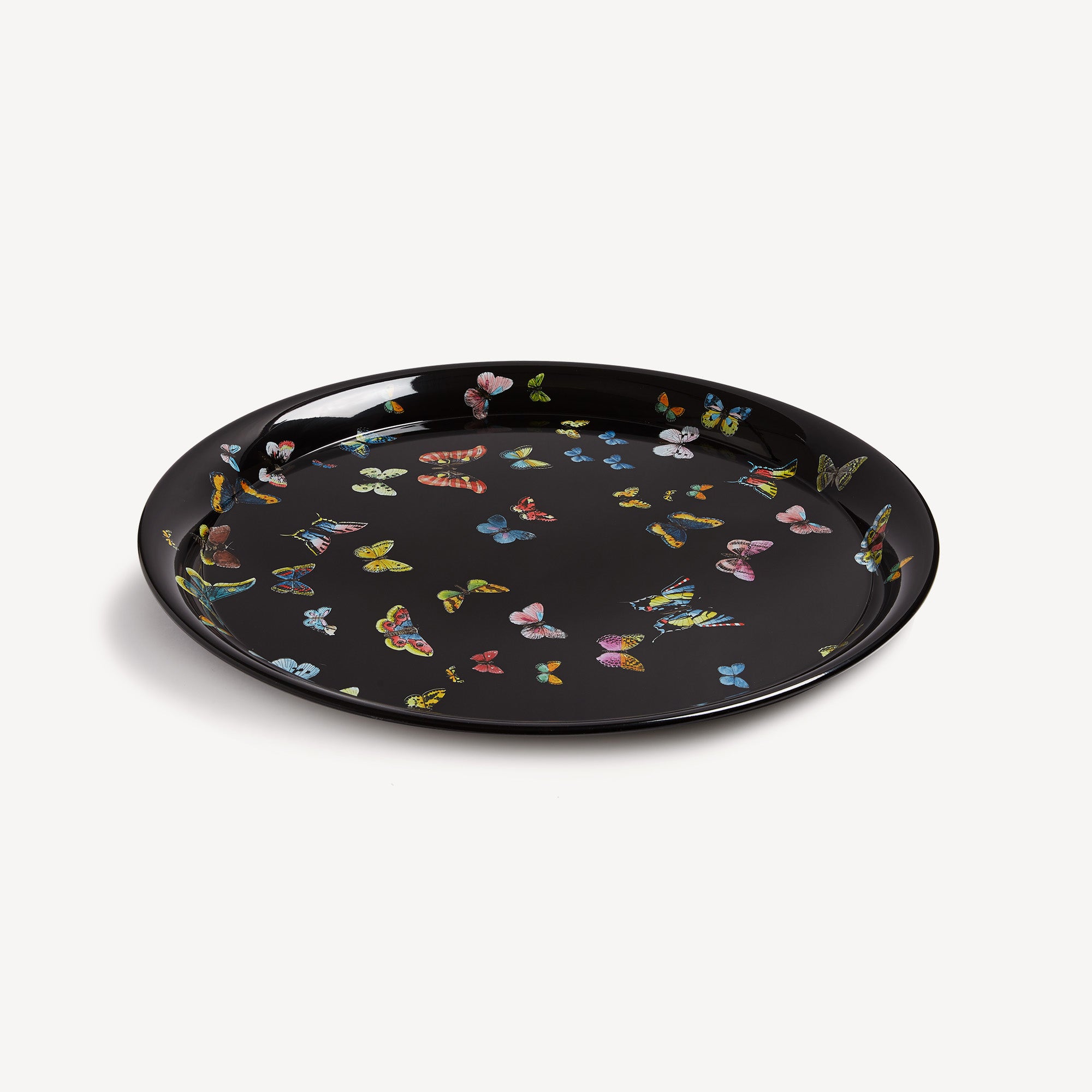 fornasetti-tray-farfalle-tablett-rund-schmetterlinge-bunt image 2