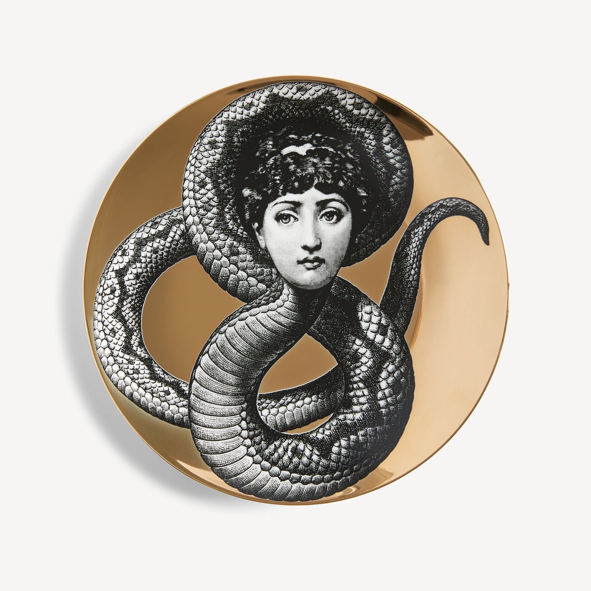 fornasetti-tema-e-variazioni-wandteller-n-198-porzellan-mit-gold image 1
