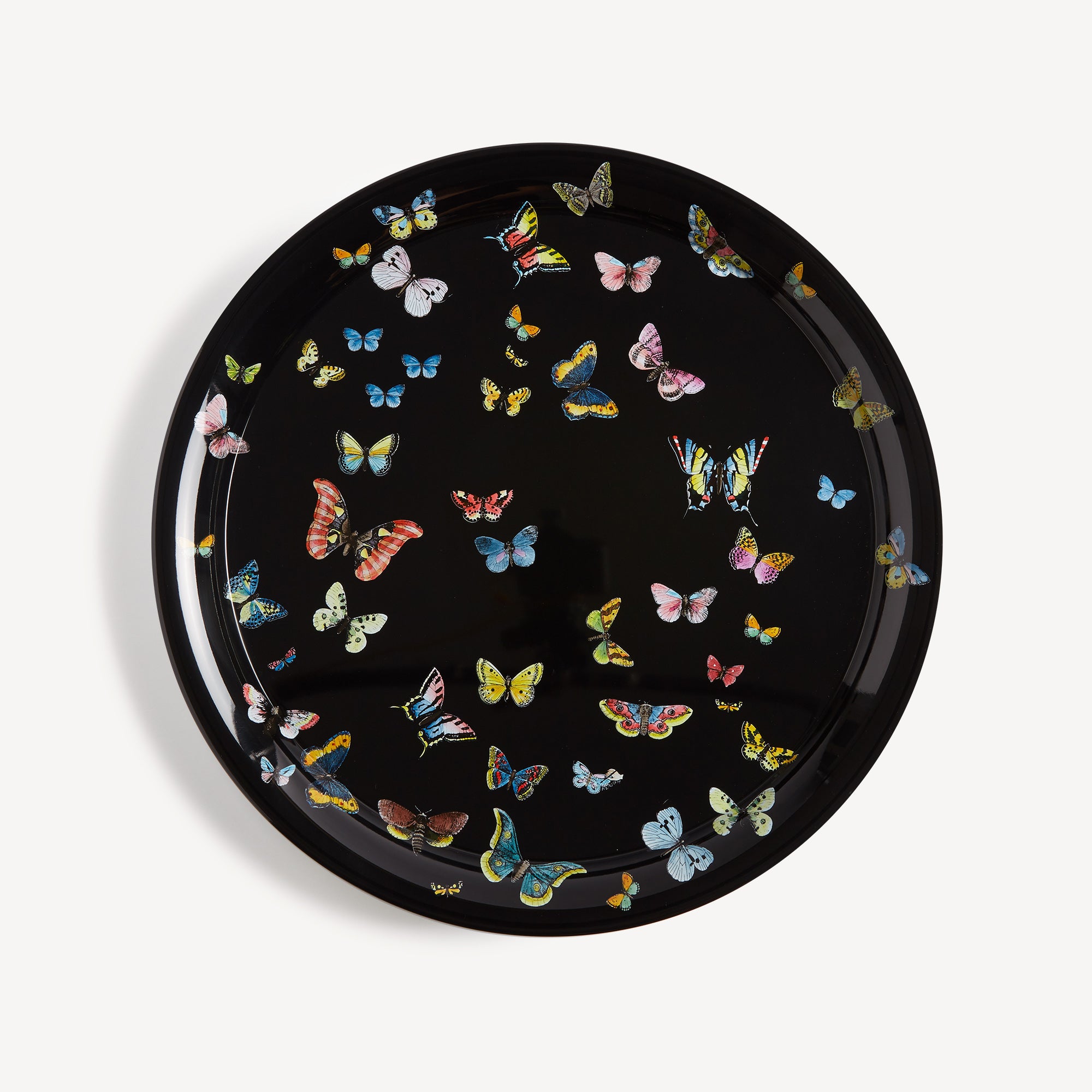fornasetti-tray-farfalle-tablett-rund-schmetterlinge-bunt image 1