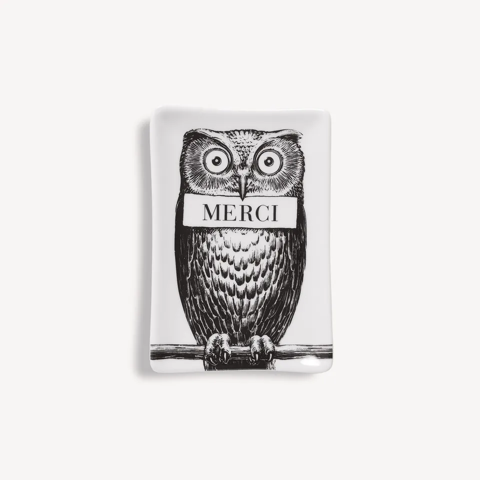 atelier-fornasetti-civetta-aschenbecher-eulen-motiv-rechteckig image 1