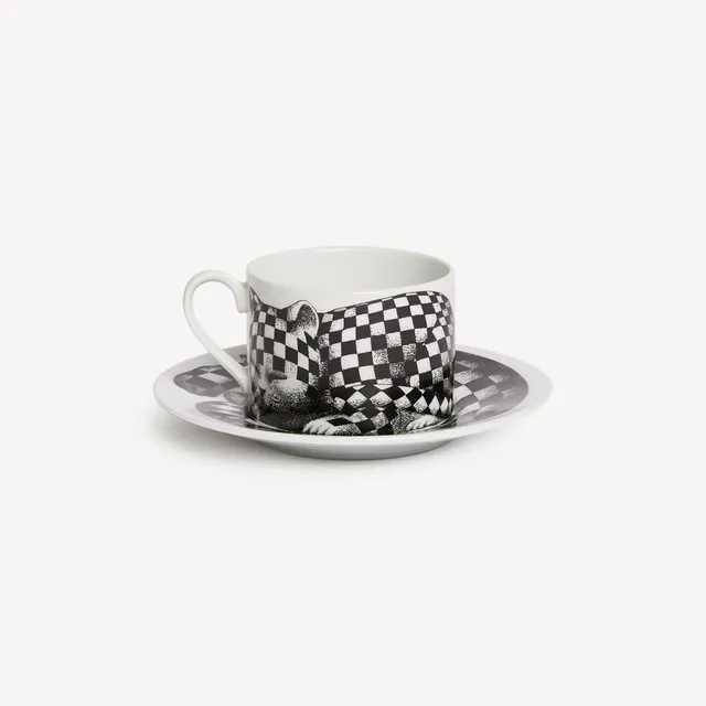 fornasetti-high-fidelity-quadretato-teetasse-katze-porzellan image 1