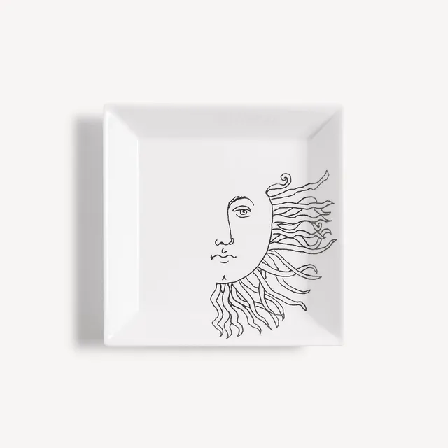 atelier-fornasetti-solitario-schale-quadratisch-porzellan-sonne image 1