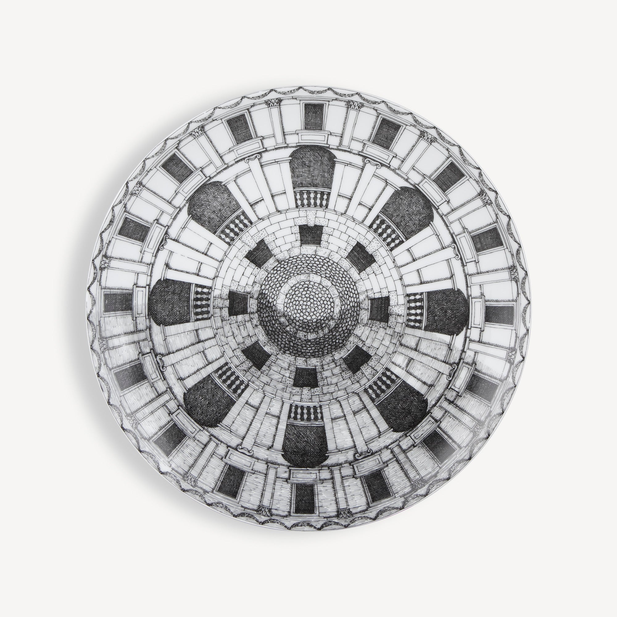 fornasetti-cortili-teller-set-6-teilig-porzellan-architektur image 2