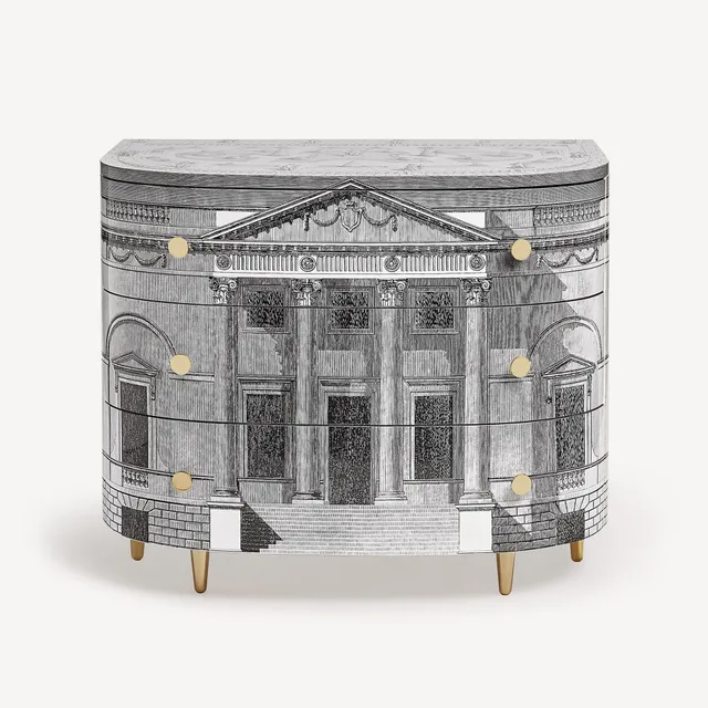 fornasetti-palladiana-kommode-halbrund-mit-glasplatte-garten image 1