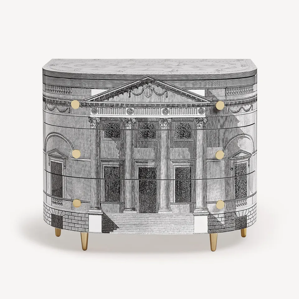 fornasetti-palladiana-kommode-halbrund-mit-glasplatte-garten image 1