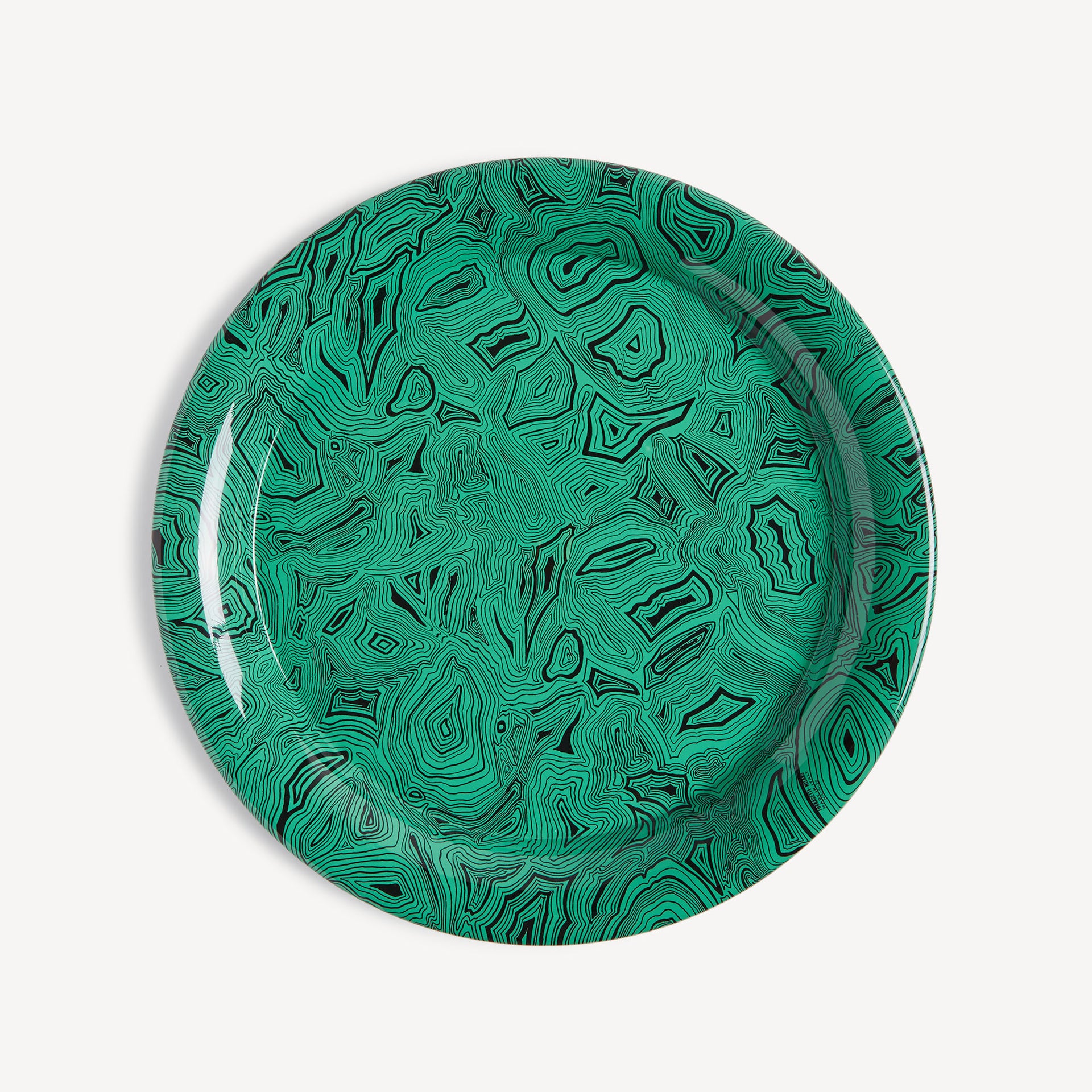 atelier-fornasetti-malachite-tablett-rund-gr-n-malachit image 1