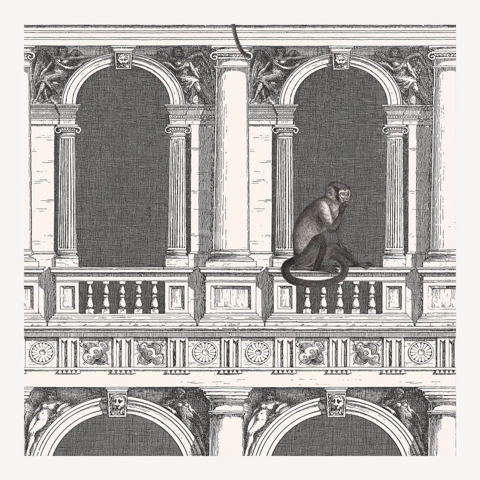 fornasetti-procuratie-e-scimmie-tapete-affen-arkaden-10m image 1