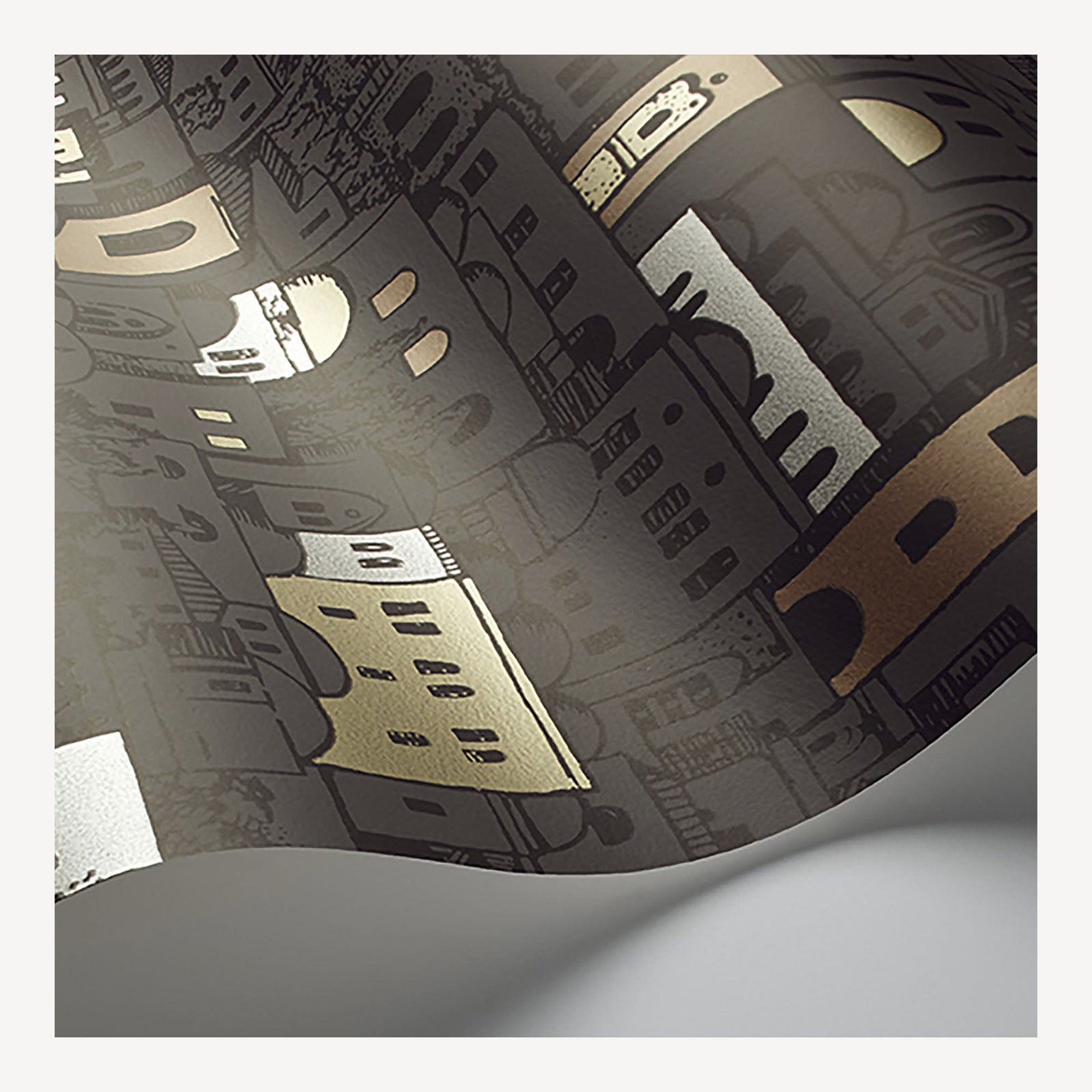 fornasetti-mediterranea-tapete-stadtmuster-metallic-10m image 2
