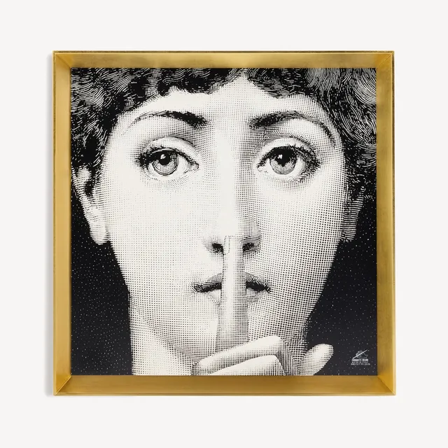 fornasetti-silenzio-wandbild-holz-gerahmt-tema-e-variazioni image 1