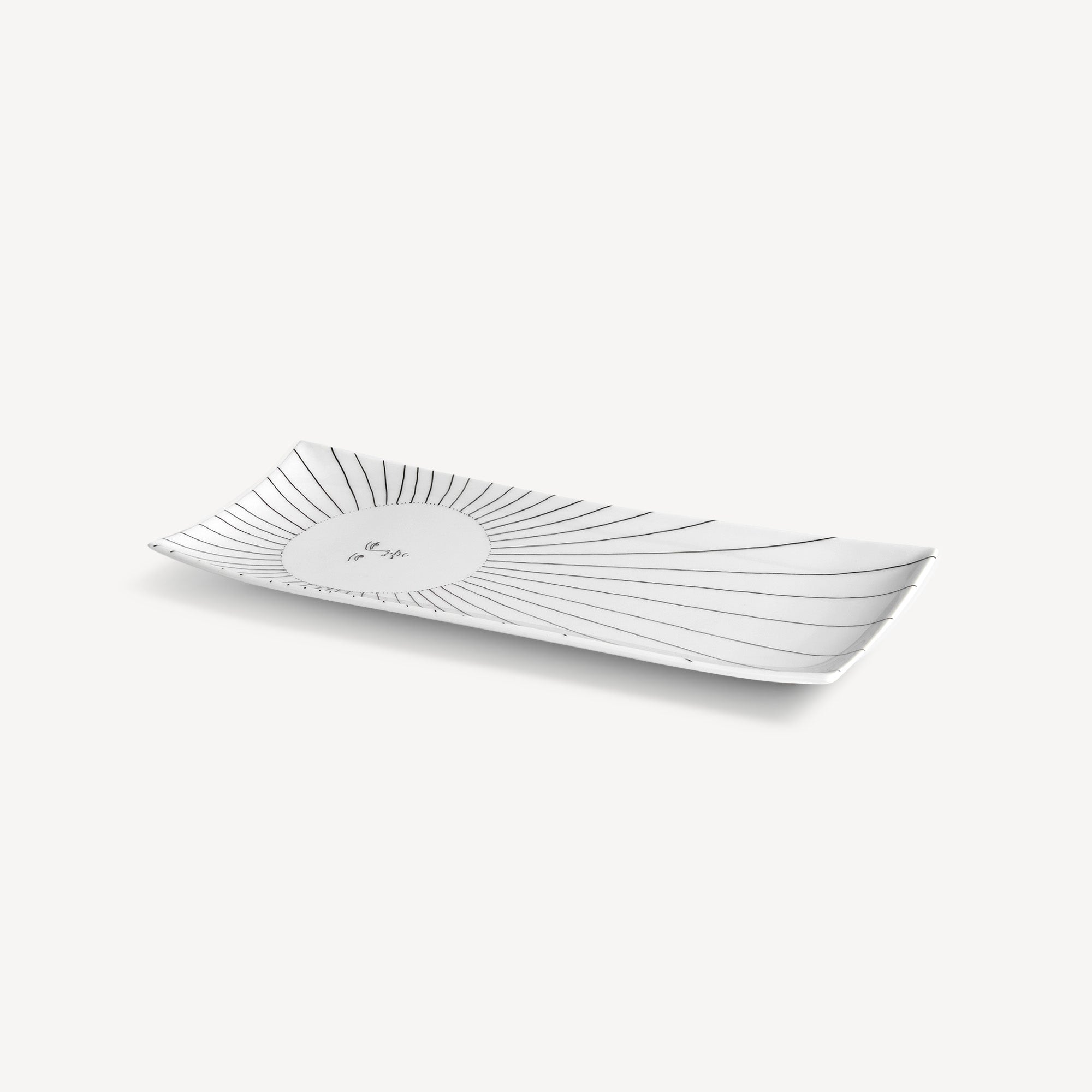 fornasetti-solitario-rectangular-tray-tablett-porzellan-sonne image 2