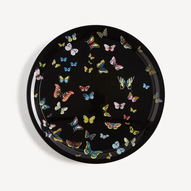atelier-fornasetti-farfalle-tablett-rund-schmetterlinge image 1